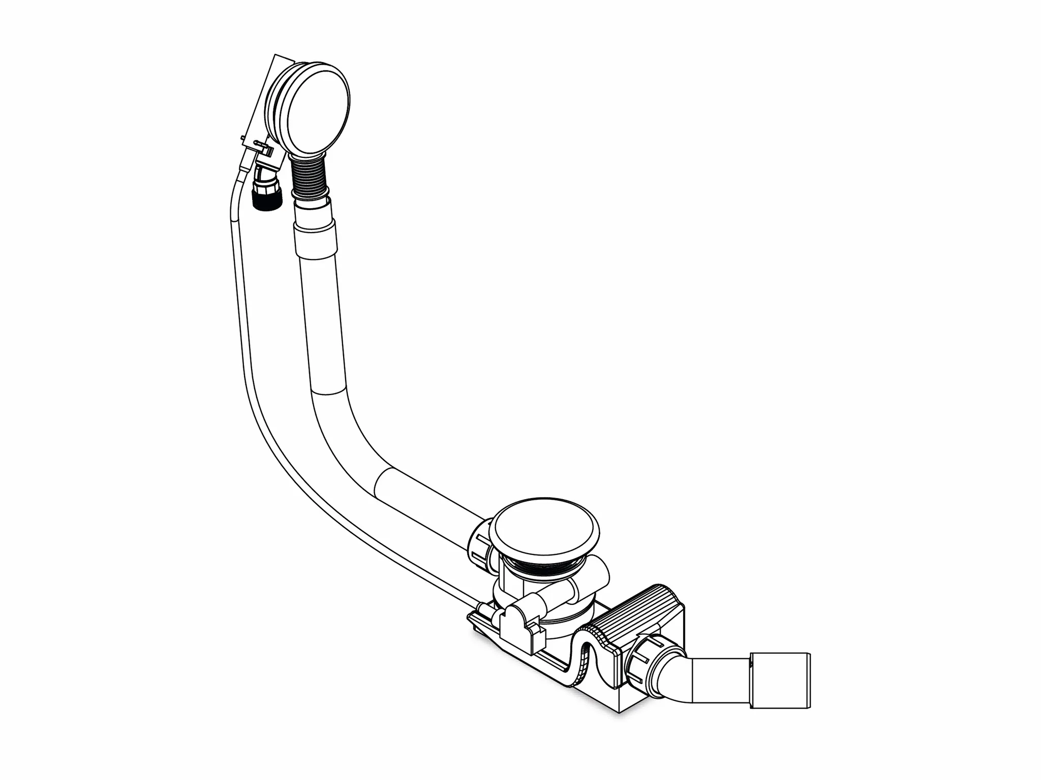 Kaldewei Ablaufgarnitur mit emaillierter Ablaufabdeckung für Modell 4041 „Centro Duo“, „Ellipso Duo“ in alpinweiß