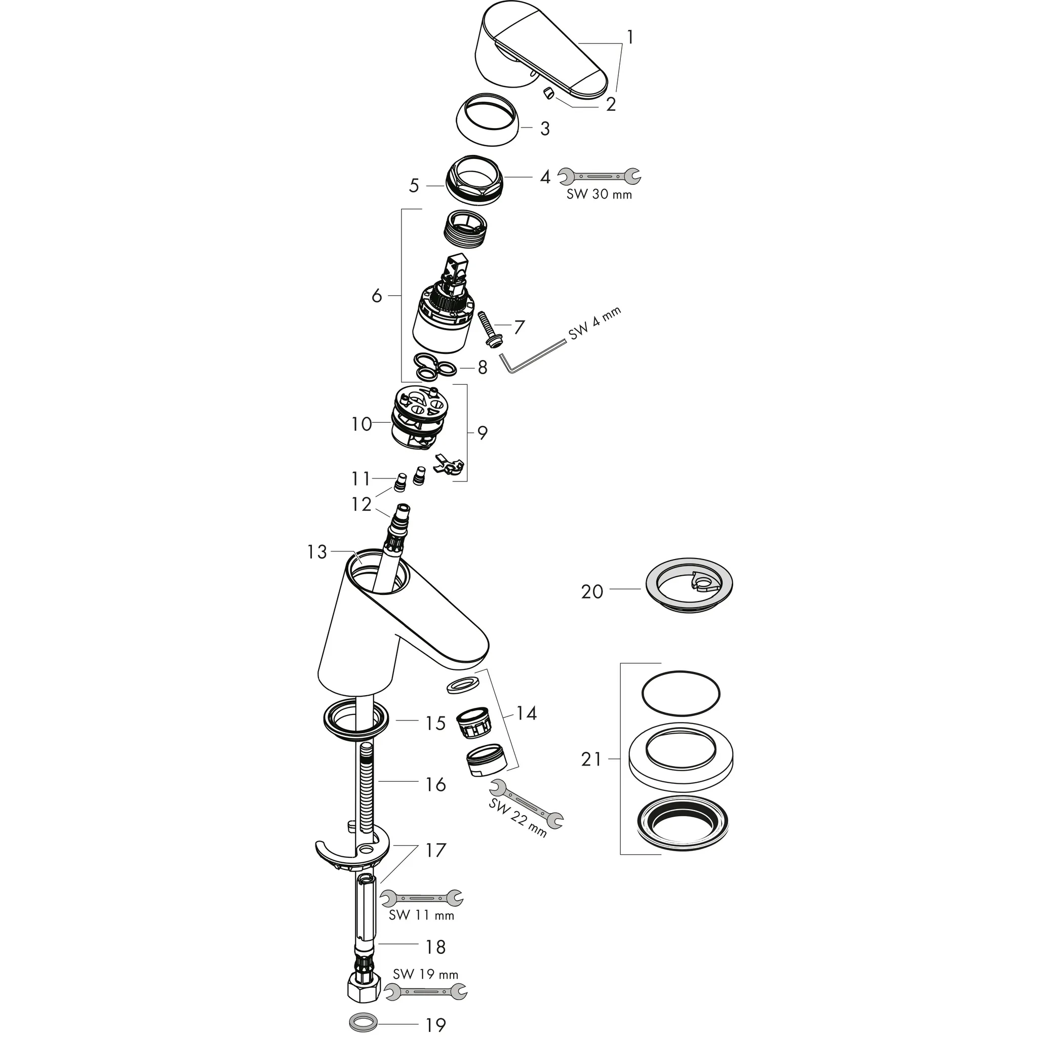 Standventil Focus chrom Standventil Focus chrom