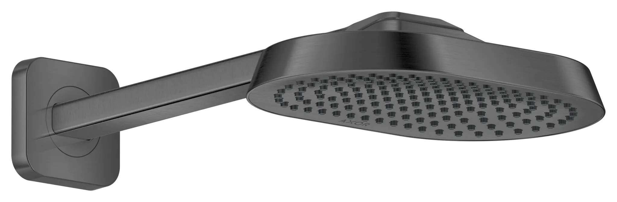 Hansgrohe AXOR ShowerSphere Kopfbrause 250⁄160 1jet EcoSmart mit Brausearm Brushed Black Chrome