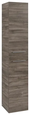 Villeroy & Boch Hochschrank „Avento“ 35 × 176 × 37,2 × 37,2 cm Stone Oak, Anschlag rechts, Soft Closing, 2 Türen