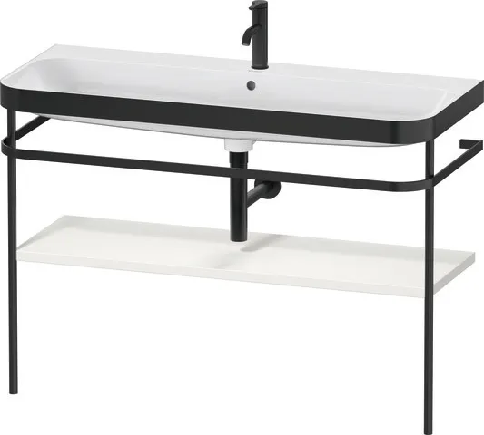 Duravit Waschtischunterschrank mit Metallkonsole „Happy D.2 Plus“ 117,5 × 85 × 49 cm in Nordic Weiß Seidenmatt Duravit Waschtischunterschrank mit Metallkonsole „Happy D.2 Plus“ 117,5 × 85 × 49 cm in Nordic Weiß Seidenmatt