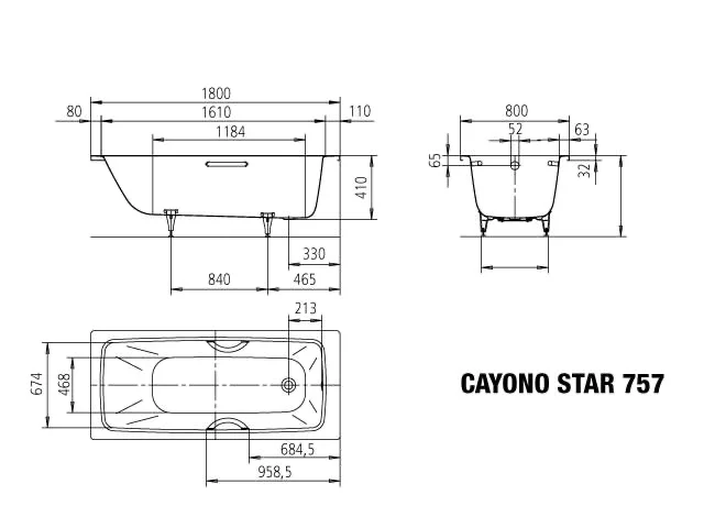 Kaldewei CAYONO STAR Badewanne, 1800x800 mm, schwarz, Perl-Effekt Kaldewei CAYONO STAR Badewanne, 1800x800 mm, schwarz, Perl-Effekt