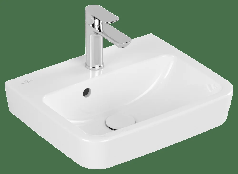 Villeroy & Boch O.novo Handwaschbecken 43444G, Eckig, 450x370mm, Weiß Alpin