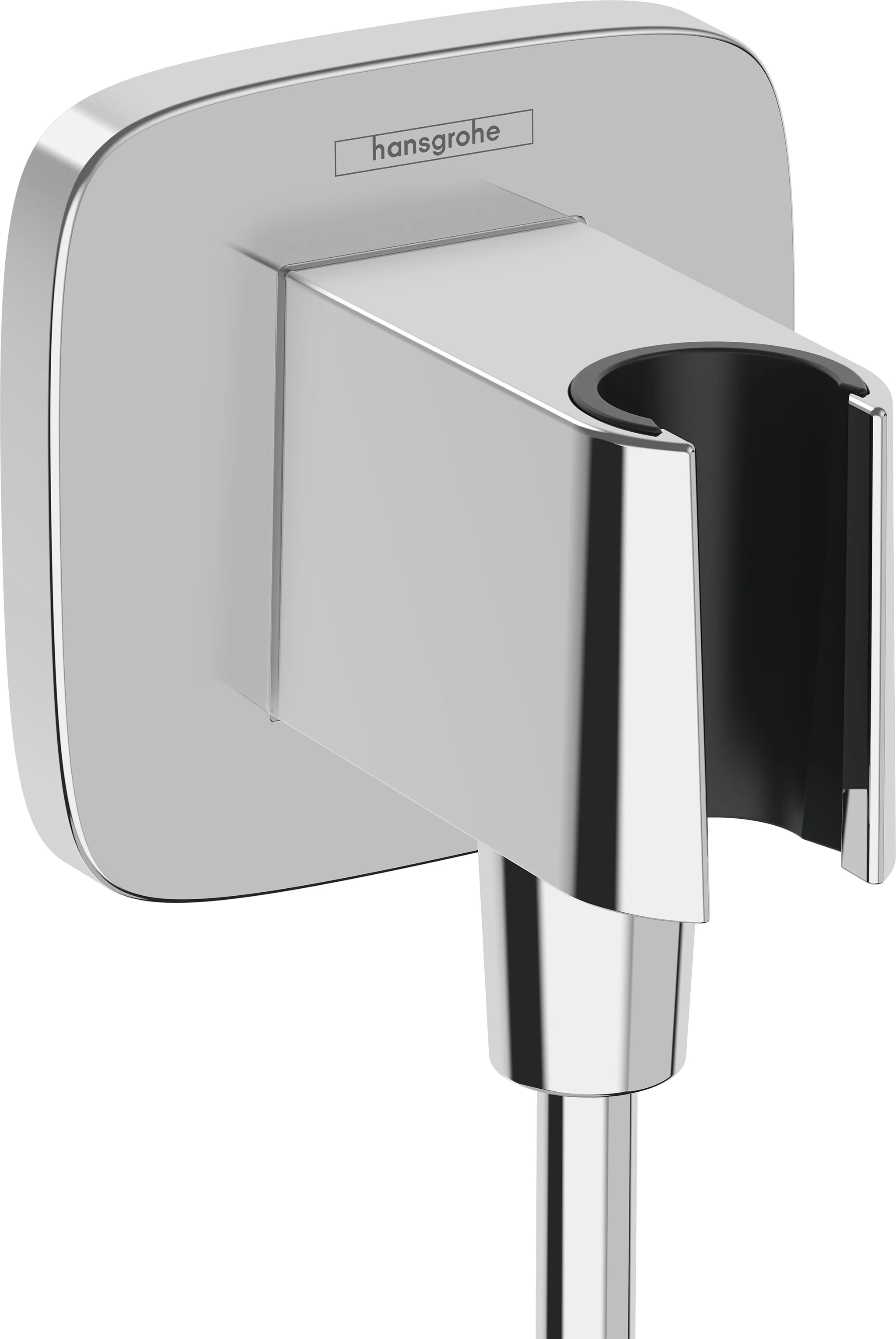 Hansgrohe FixFit Q Brausehalter chrom für Handbrausen, Wandanschluss G 1/2, feste Halteposition, Rückflussverhinderer Hansgrohe FixFit Q Brausehalter chrom für Handbrausen, Wandanschluss G 1/2, feste Halteposition, Rückflussverhinderer