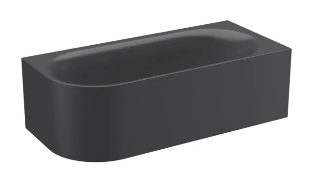 Bette BetteSilhouette Badewanne Eck Lux Oval V, 1850x850x450 mm, Raven, glasierter Titan-Stahl, 2-Sitzer, Schürzenwanne Bette BetteSilhouette Badewanne Eck Lux Oval V, 1850x850x450 mm, Raven, glasierter Titan-Stahl, 2-Sitzer, Schürzenwanne