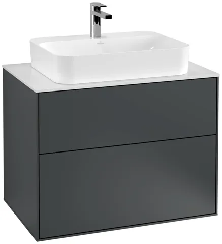 Villeroy & Boch Waschtischunterschrank „Finion“ für Schrankwaschtisch 800 × 603 × 501 mm Midnight Blue Matt Lacquer, für Becken mittig Villeroy & Boch Waschtischunterschrank „Finion“ für Schrankwaschtisch 800 × 603 × 501 mm Midnight Blue Matt Lacquer, für Becken mittig