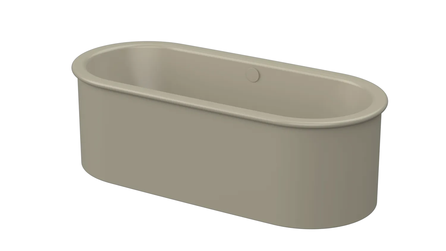 BetteSuno Oval Badewanne, 1775 x 775 x 420 mm, Cashmere, glasierter Titan-Stahl, Freistehend, 2-Sitzer