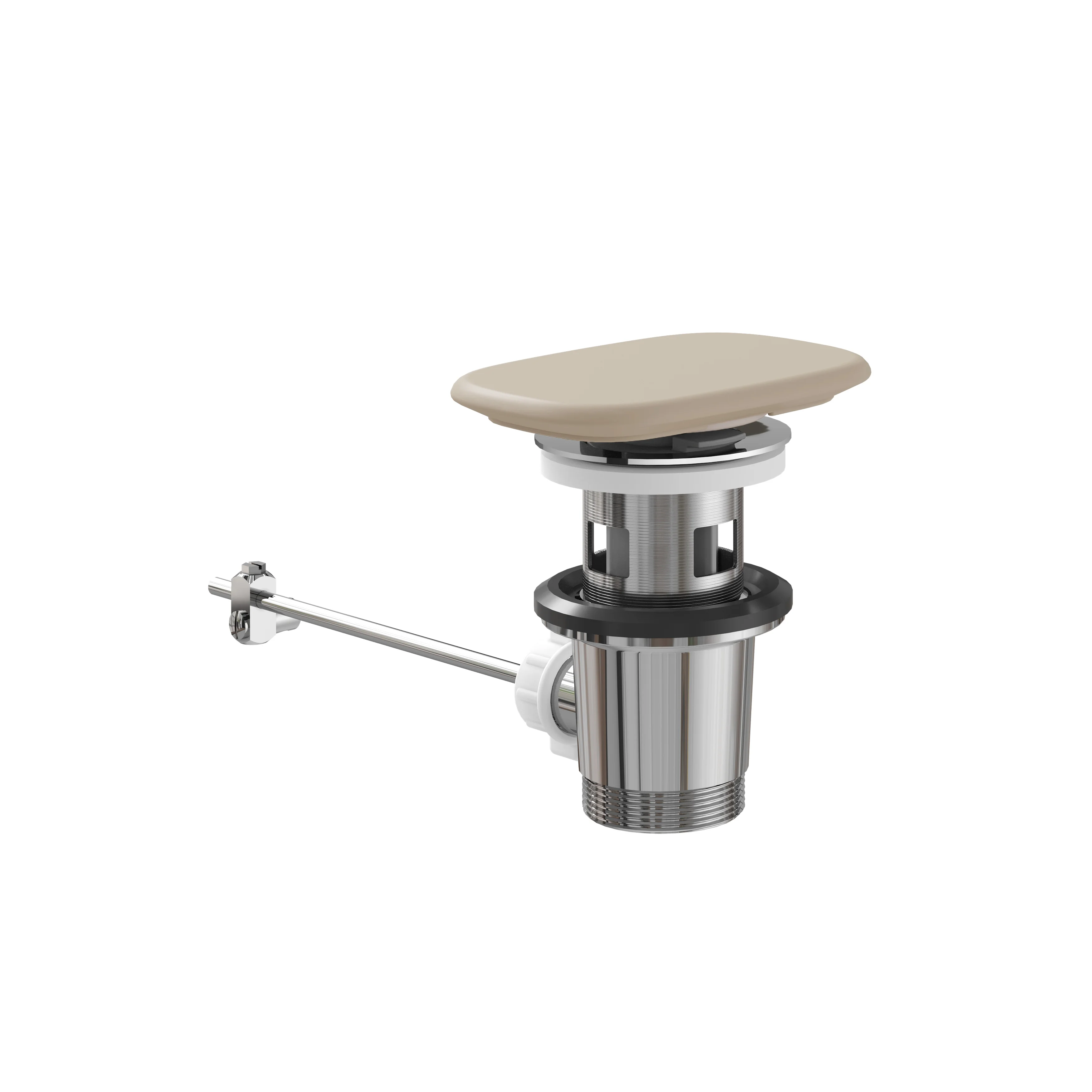 Pop-Up-Ventil mit rechteckigem Ventildeckel aus Keramik 10 x 7,5 cm Sandbeige Matt mit Oberflächenveredelung Clean Pop-Up-Ventil mit rechteckigem Ventildeckel aus Keramik 10 x 7,5 cm Sandbeige Matt mit Oberflächenveredelung Clean