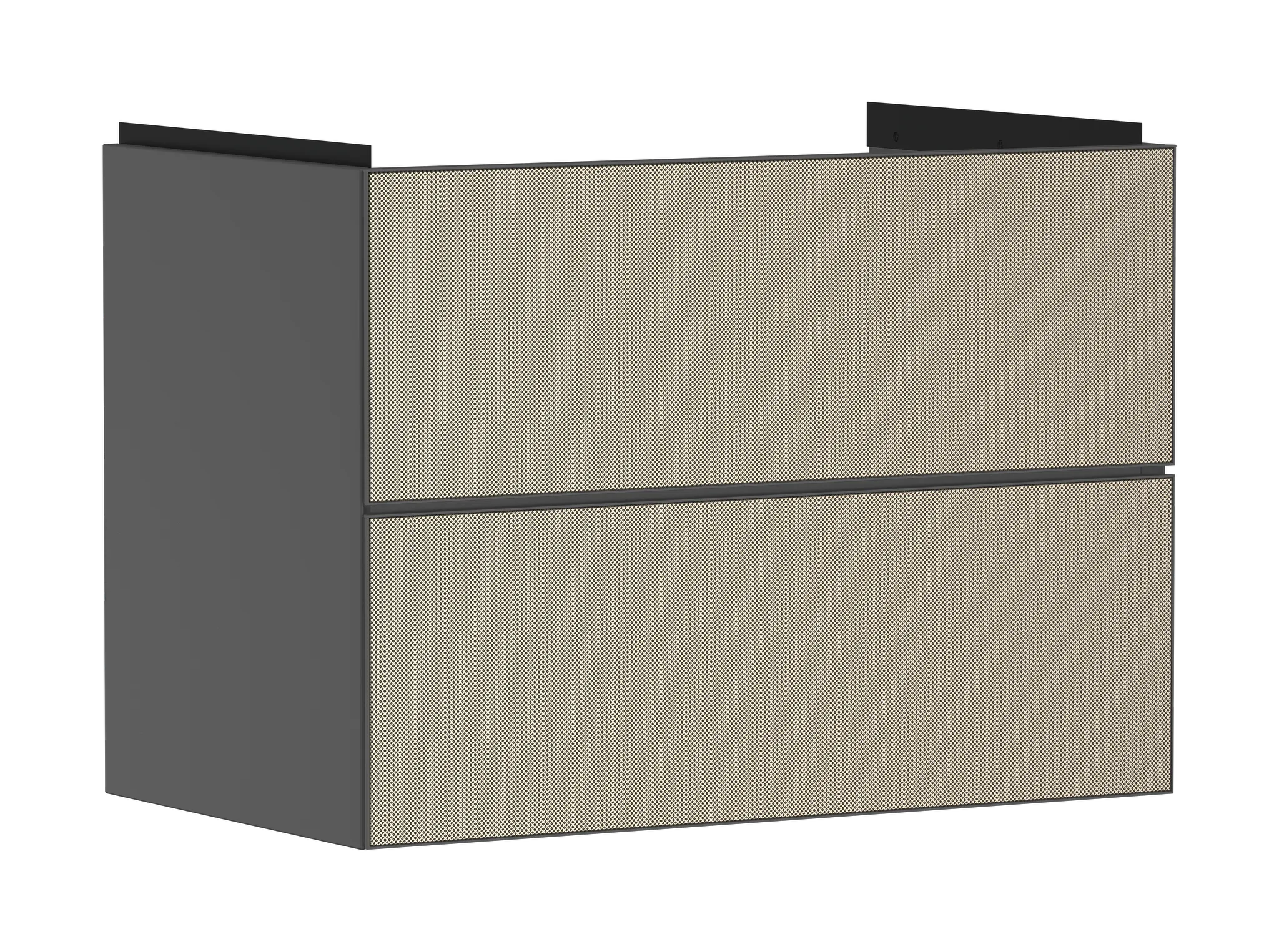 Xevolos E Waschtischunterschrank Schiefergrau Matt 780/475 mit 2 Schubkästen für Waschtisch Bronze Struktur Xevolos E Waschtischunterschrank Schiefergrau Matt 780/475 mit 2 Schubkästen für Waschtisch Bronze Struktur