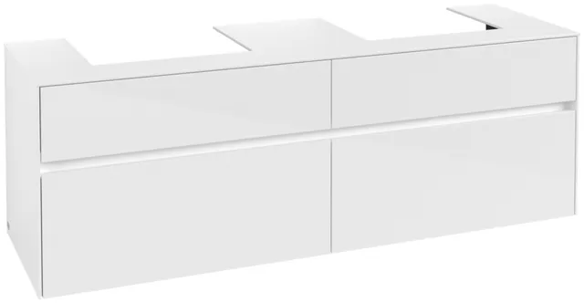 Villeroy & Boch Collaro Waschbeckenunterschrank C02100 1600x548x500mm Glossy White