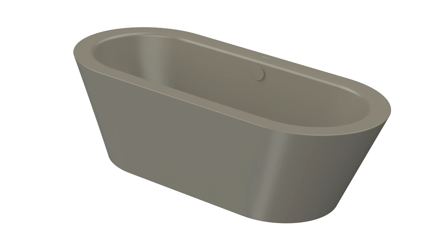Bette BetteSilhouette Badewanne Oval Starlet Graphite 1850x850x420 mm Freistehend 2-Sitzer Schürzen-Badewanne glasierter Titan-Stahl