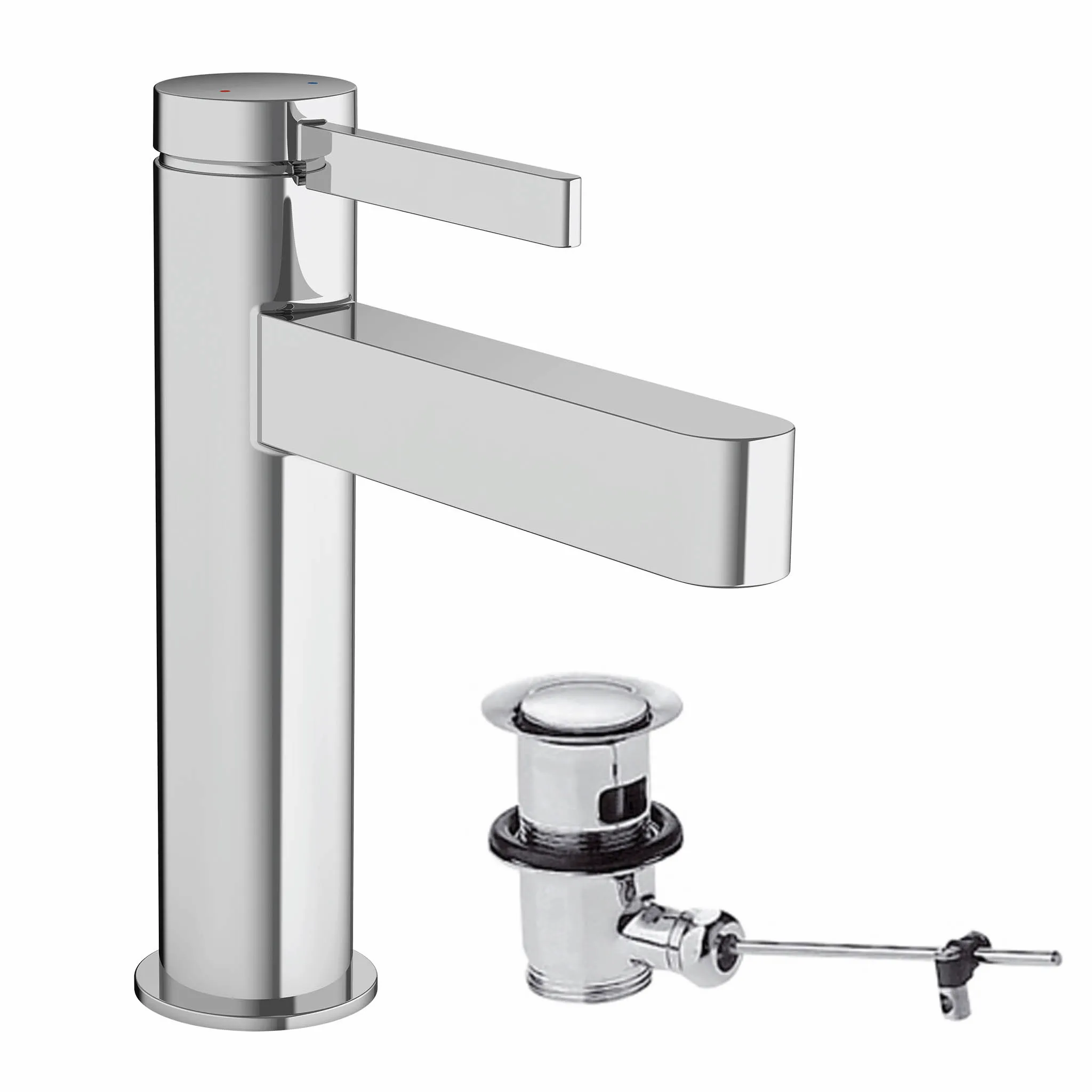 Hansgrohe Finoris Einhebel-Waschtischmischer 110 mit Zugstangen-Ablaufgarnitur, Chrom Hansgrohe Finoris Einhebel-Waschtischmischer 110 mit Zugstangen-Ablaufgarnitur, Chrom