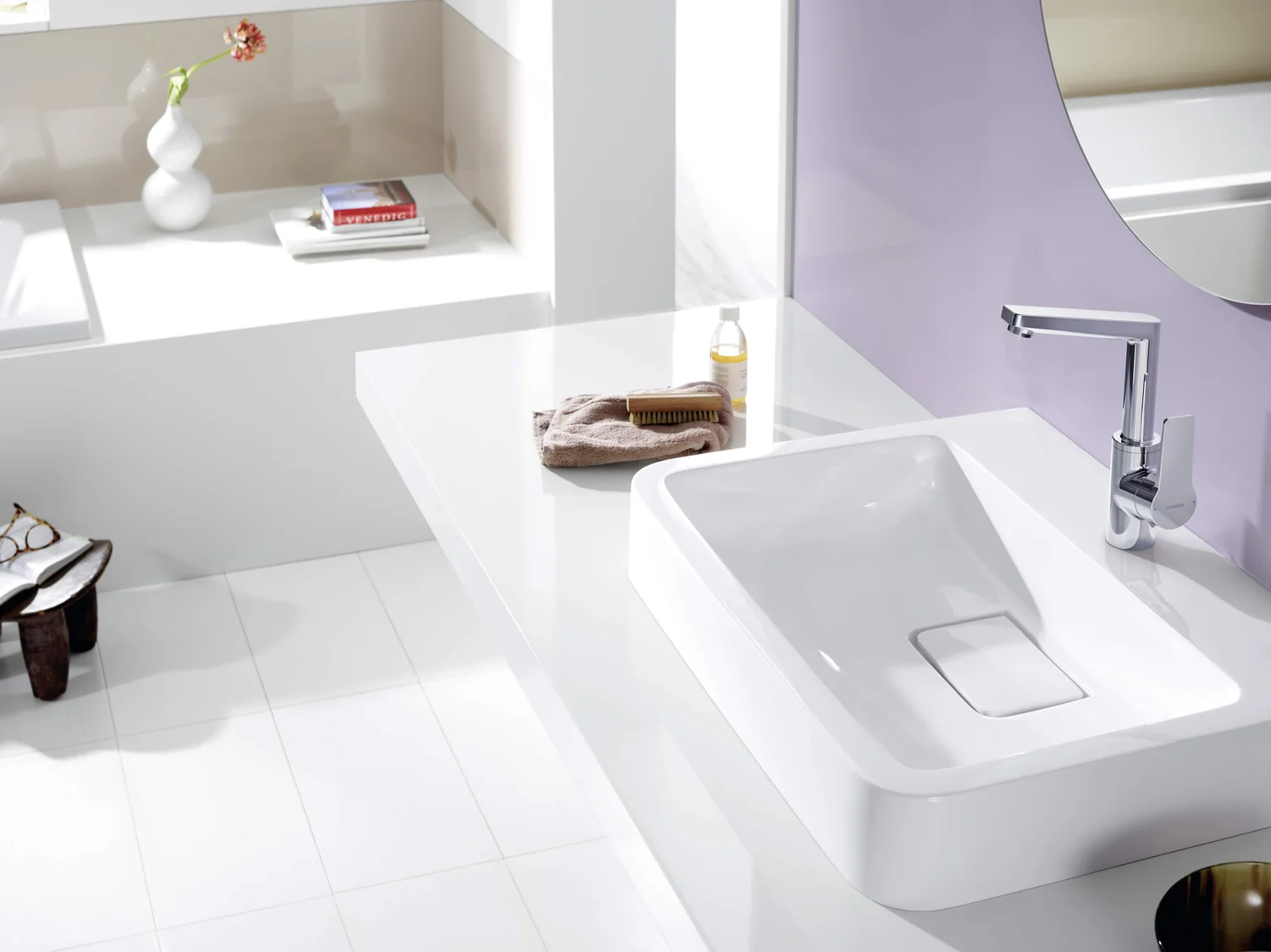 HansaTWIST Einhebelmischer Waschtischbatterie 0955 Ausladung 130 mm DN15 Chrom