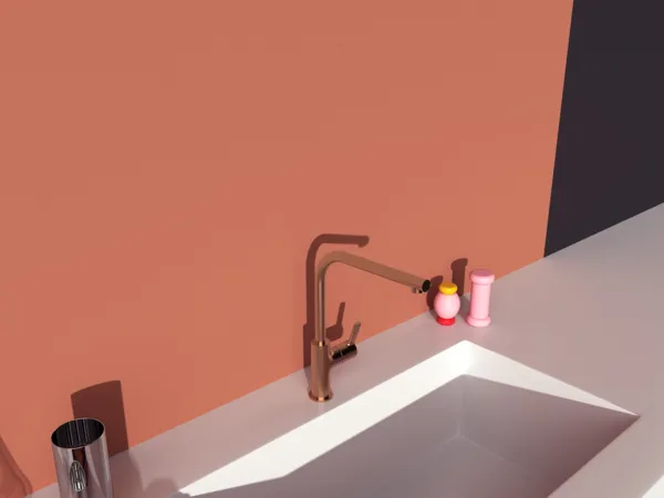 Küchenarmatur Gusto Ausladung 232mm L-Auslauf Brushed Gold Küchenarmatur Gusto Ausladung 232mm L-Auslauf Brushed Gold