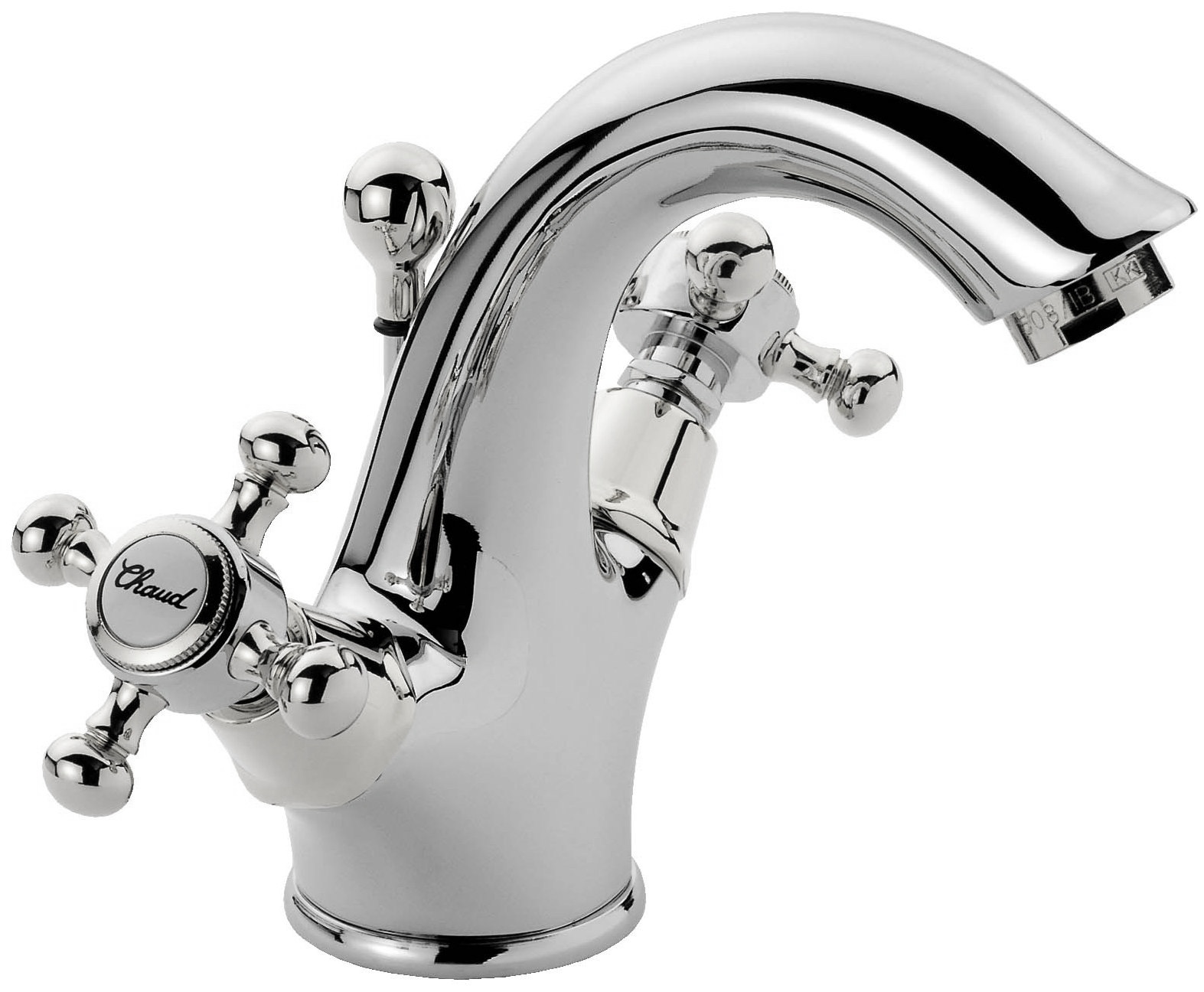 Waschtisch-Einlochbatterie AqvaRetro I - 1" 1/4 Zugstangen-Ablaufgarnitur - keramische Innenoberteile 90° - flexible Druckschläuche 3/8", DVGW W270 - chrom Waschtisch-Einlochbatterie AqvaRetro I - 1" 1/4 Zugstangen-Ablaufgarnitur - keramische Innenoberteile 90° - flexible Druckschläuche 3/8", DVGW W270 - chrom