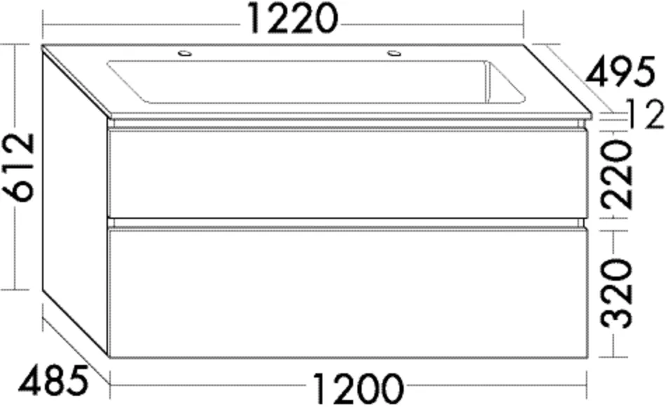 burgbad Waschtischunterschrank „Lin20“ in Weiß Matt mit Laserkante burgbad Waschtischunterschrank „Lin20“ in Weiß Matt mit Laserkante