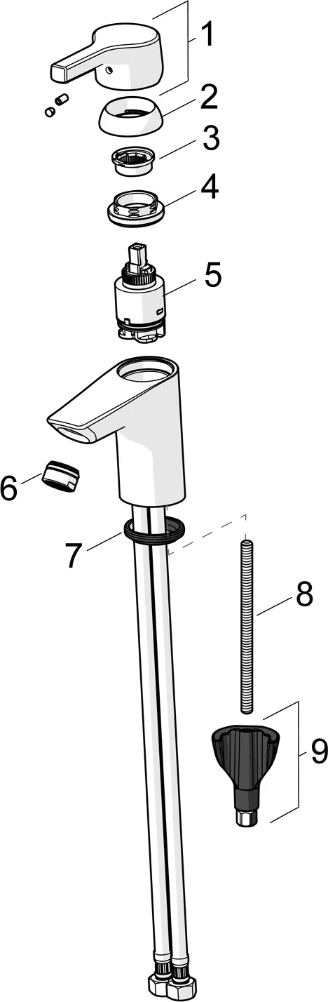HA Einhebelmischer Waschtischbatterie HANSAPALENO XL 5642 Ausladung 110 mm DN15 Chrom HA Einhebelmischer Waschtischbatterie HANSAPALENO XL 5642 Ausladung 110 mm DN15 Chrom