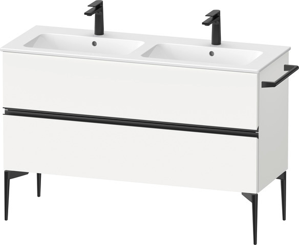 Duravit Waschtischunterschrank „Sivida“ 128 × 59,1 × 47,7 cm in Weiß Matt, Weiß Matt