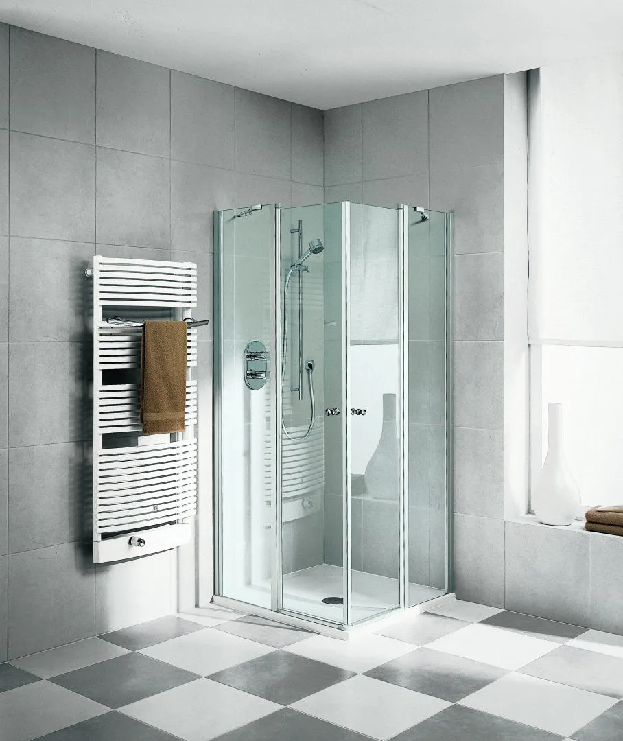 Kermi Duschtür Eckeinstieg 2-teilig (Pendeltüren mit Festfeldern) Halbteil links „IBIZA 2000“ 200 cm Glas SR Opaco, Profile Silber Mattglanz, Anschlag links, Drehtür zweiteilig Kermi Duschtür Eckeinstieg 2-teilig (Pendeltüren mit Festfeldern) Halbteil links „IBIZA 2000“ 200 cm Glas SR Opaco, Profile Silber Mattglanz, Anschlag links, Drehtür zweiteilig