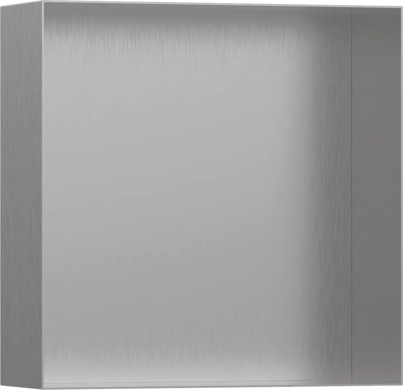 Hansgrohe XtraStoris Minimalistic Wandnische rahmenlos 300⁄300⁄100, Edelstahl gebürstet Hansgrohe XtraStoris Minimalistic Wandnische rahmenlos 300⁄300⁄100, Edelstahl gebürstet