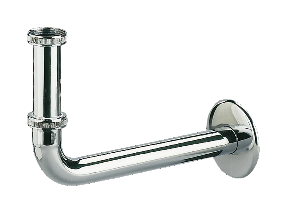 Anschluss-Bogen 320, verchromt mit Tauchrohr, 1 1/4″ x DN 32