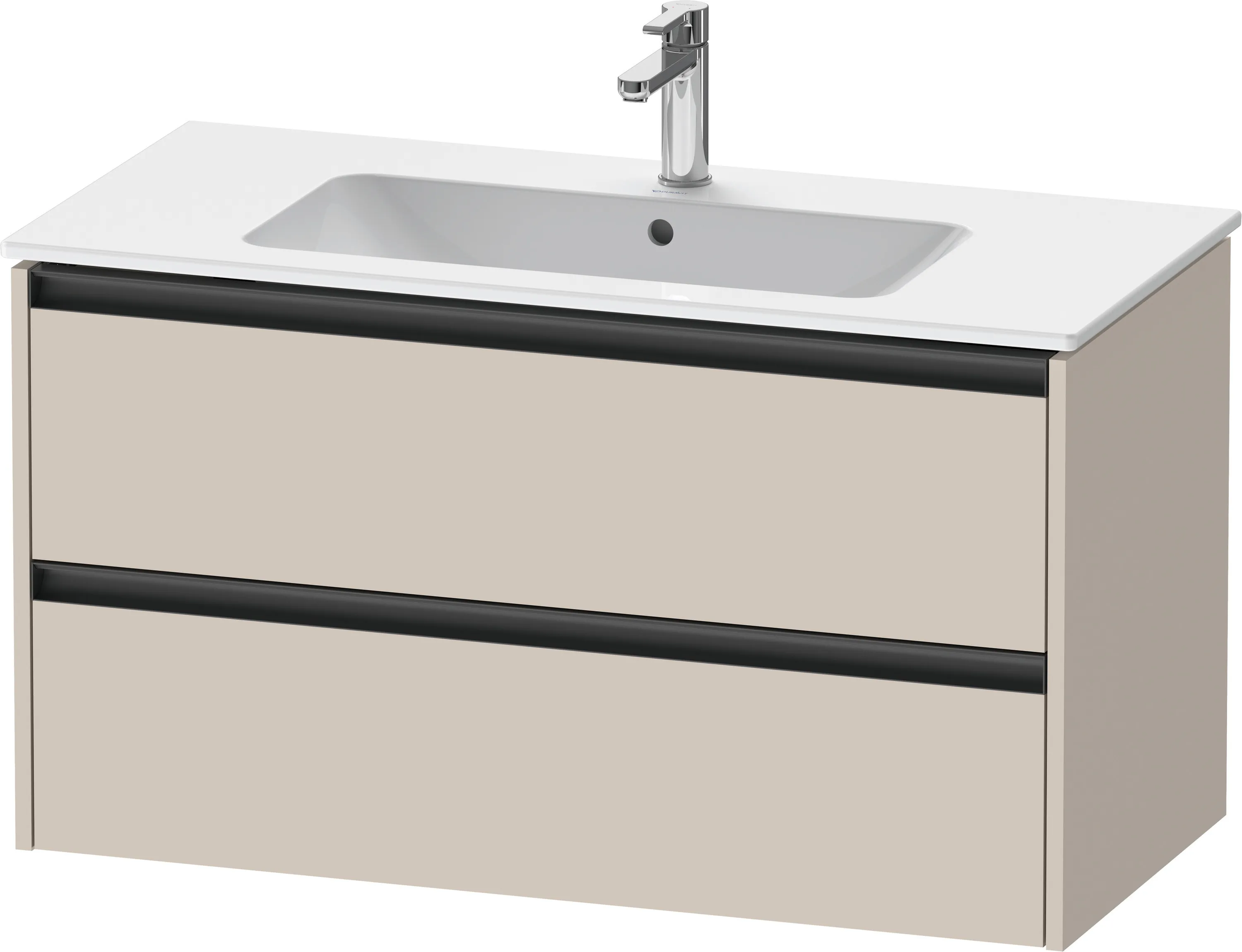 Duravit Waschtischunterschrank wandhängend „Ketho.2“ 101 × 55 × 48 cm Taupe Matt