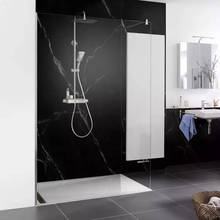 HSK Duschabtrennung Walk-In Glaselement Frontelement-Wandanschlussprofil für bauseitigen Einbau vorab inkl. Keder, Dichtschnur und Stabilisationsbügel „Walk In Pro“ Glas Mattglas, Profile Chromoptik (Alu Hochglanz poliert), H: 2000 mm HSK Duschabtrennung Walk-In Glaselement Frontelement-Wandanschlussprofil für bauseitigen Einbau vorab inkl. Keder, Dichtschnur und Stabilisationsbügel „Walk In Pro“ Glas Mattglas, Profile Chromoptik (Alu Hochglanz poliert), H: 2000 mm