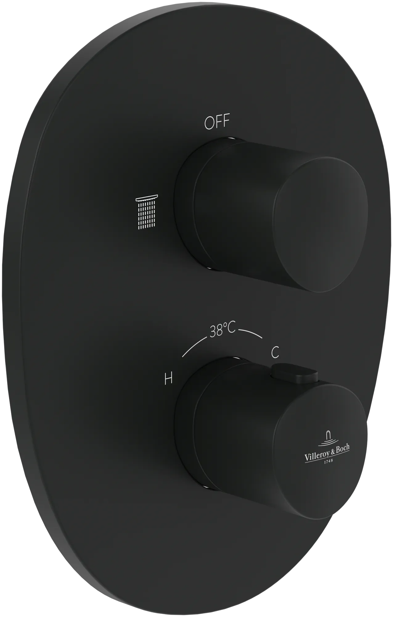 Villeroy & Boch Antao Unterputz-Thermostat YJ6-16 Matt Black
