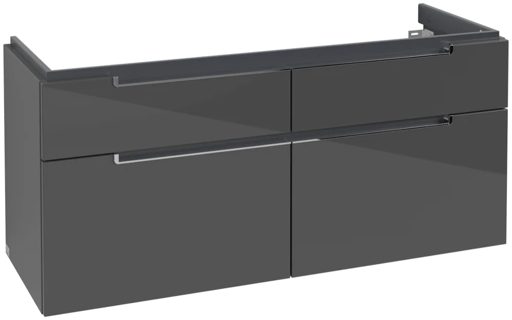 Villeroy & Boch Subway 2.0 Waschbeckenunterschrank A91710, 1287 x 590 x 449 mm, Glossy Grey