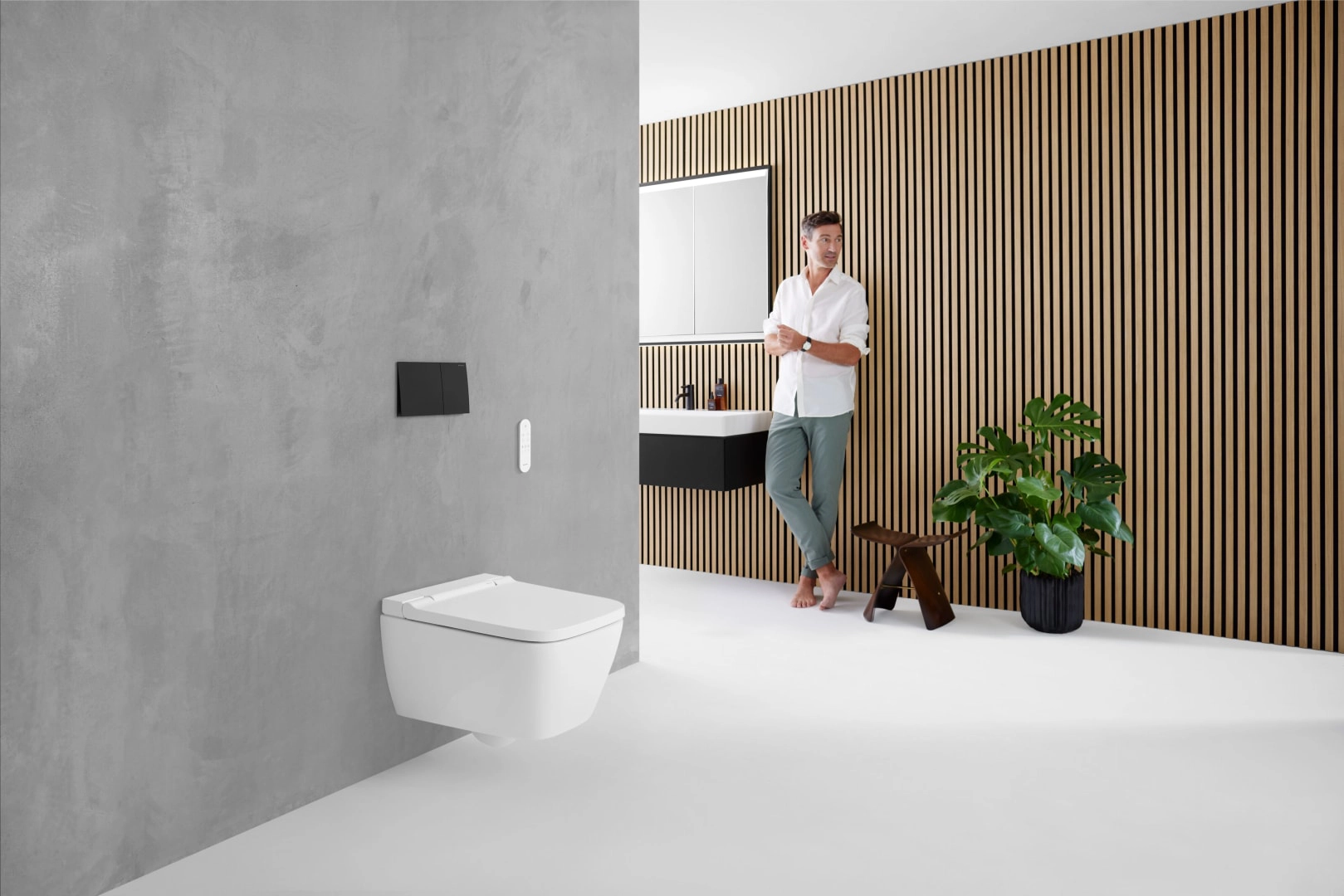 Geberit Wand-Dusch-WC Komplettanlage AquaClean „Sela Square“ 375 × 400 × 570 mm in weiß alpin, Befestigung sichtbar, ohne Spülrand Geberit Wand-Dusch-WC Komplettanlage AquaClean „Sela Square“ 375 × 400 × 570 mm in weiß alpin, Befestigung sichtbar, ohne Spülrand
