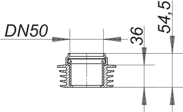 Wannenanschluss CeraDrain Plan, DN 50