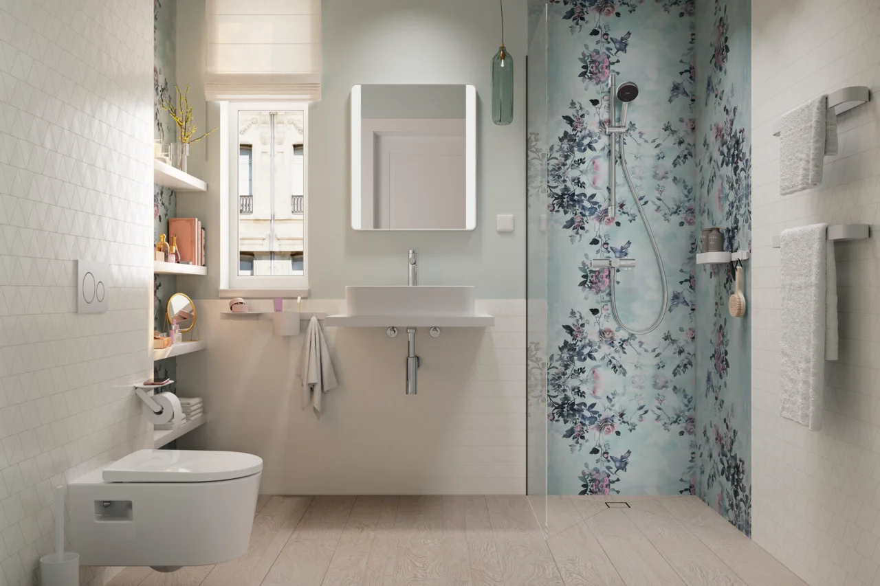 Hansgrohe Designsiphon Flowstar S Chrom – Geruchverschluss, verstellbarer Einbau, Wandabstand 330 mm, Anschlussmaße G 11/4 und DN32