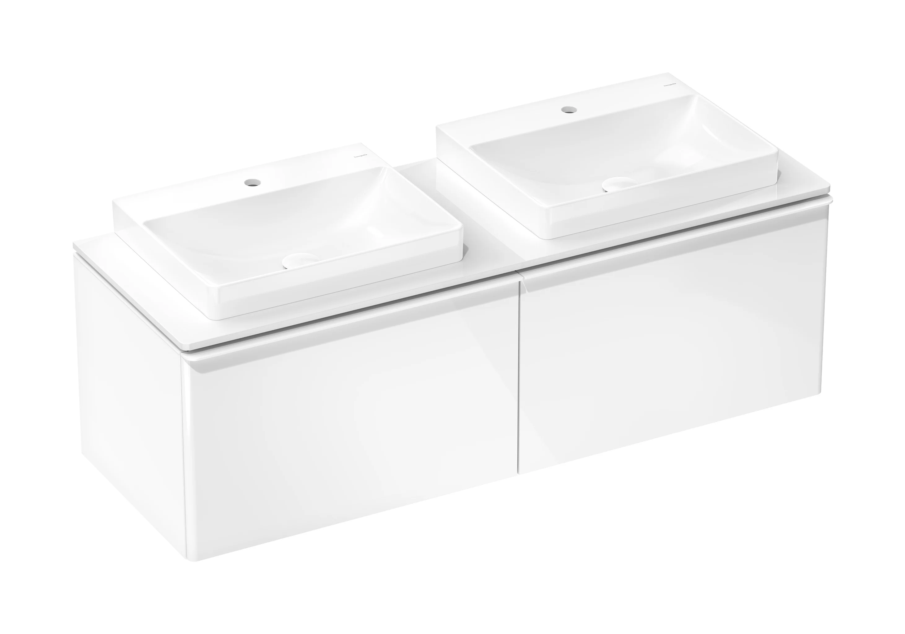 Hansgrohe Xelu Q Aufsatzwaschtisch, weiß, 600x480 mm, geschliffen, SmartClean, glänzend, ohne Überlauf