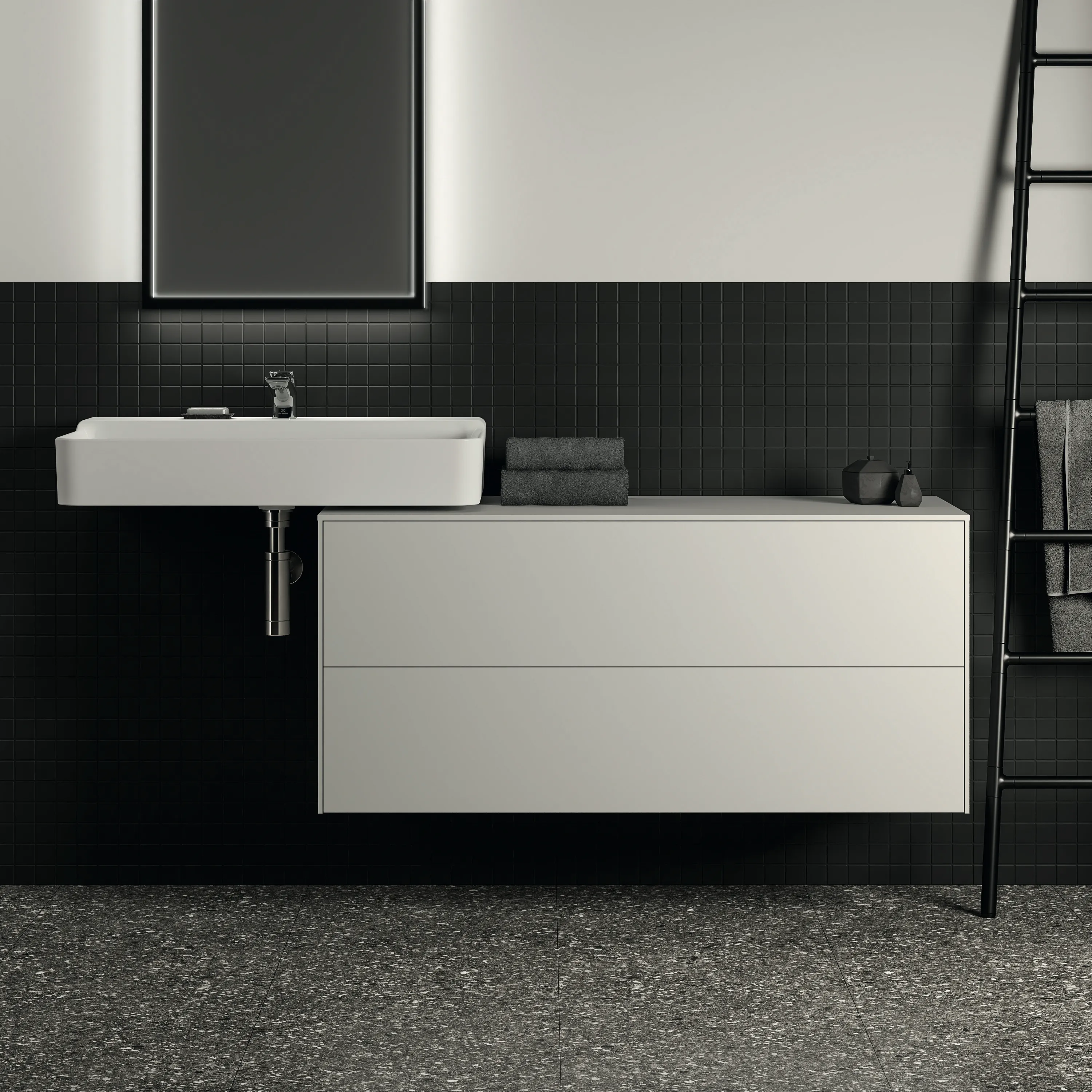 Ideal Standard Waschtischunterschrank Conca, 2 Auszüge, Weiß Ideal Standard Waschtischunterschrank Conca, 2 Auszüge, Weiß