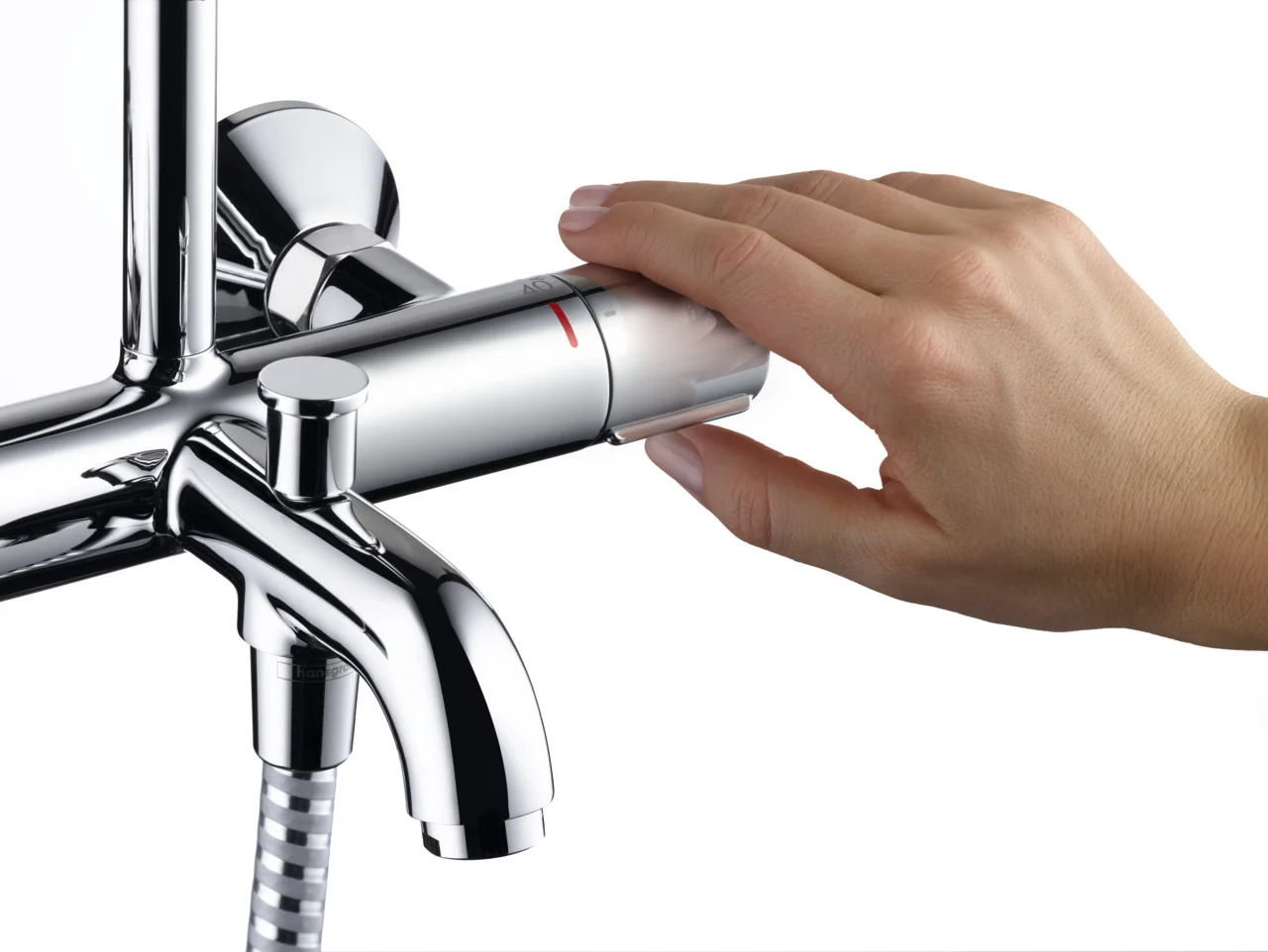 Hansgrohe Vernis Shape Showerpipe 230 1jet mit Wannenthermostat, Chrom Hansgrohe Vernis Shape Showerpipe 230 1jet mit Wannenthermostat, Chrom