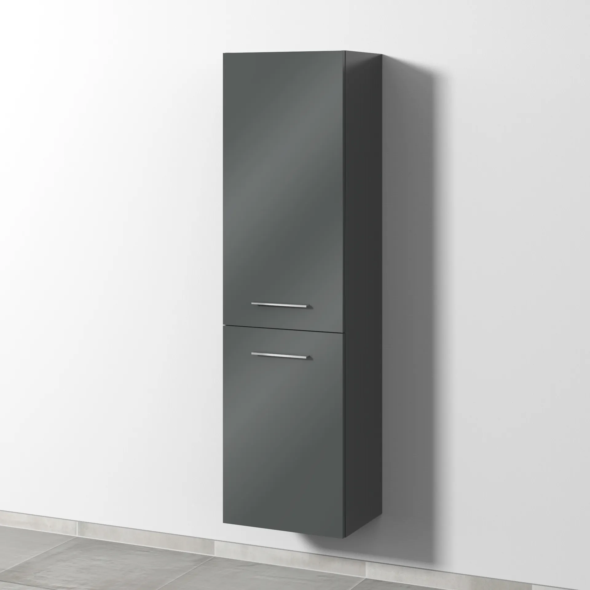 Sanipa Hochschrank „2morrow“ 450 × 1615 × 350 mm in Anthrazit (glanz)
