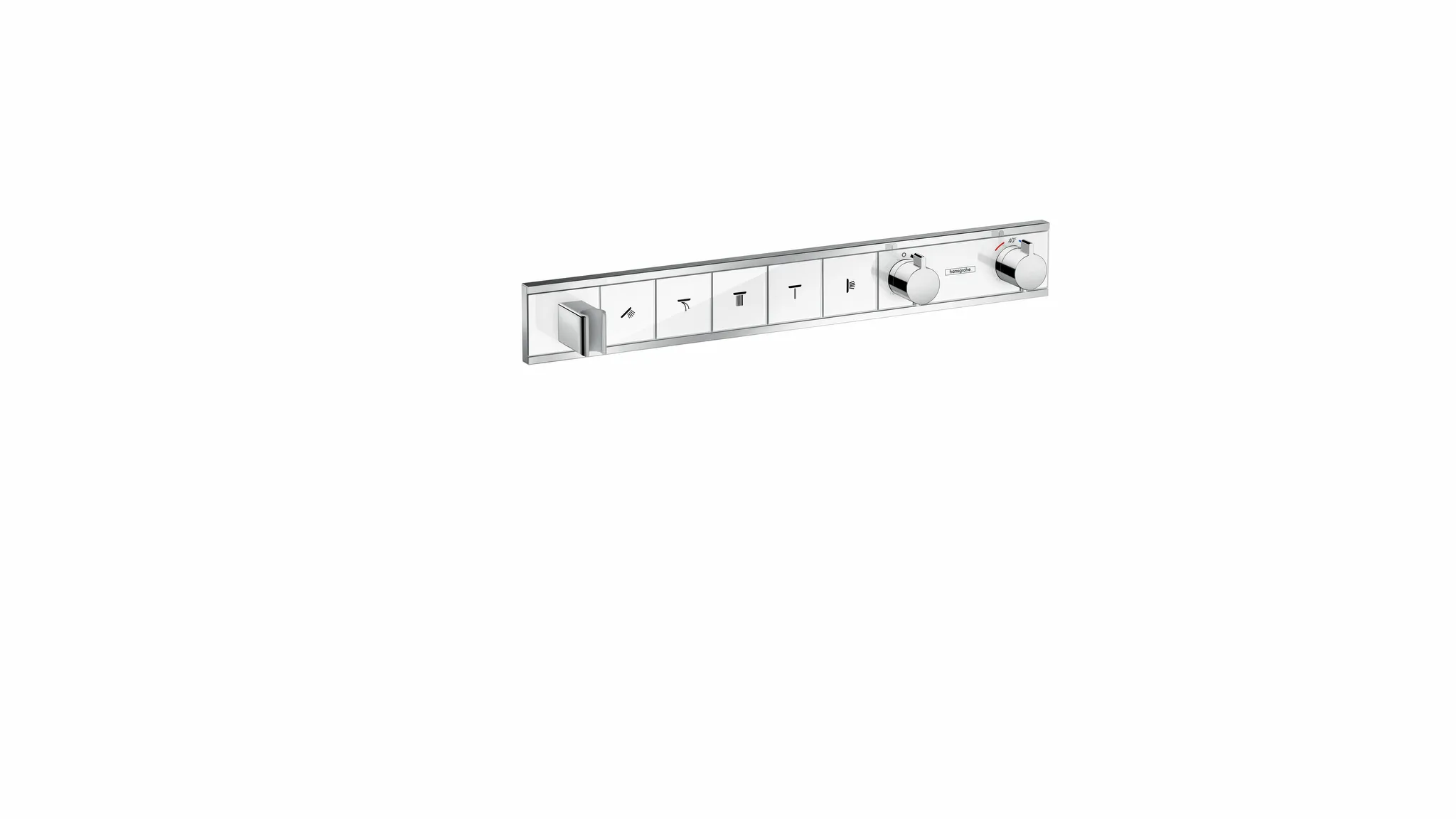 Hansgrohe RainSelect Thermostat Unterputz für 5 Verbraucher mit integriertem Brausehalter Weiß/Chrom Hansgrohe RainSelect Thermostat Unterputz für 5 Verbraucher mit integriertem Brausehalter Weiß/Chrom
