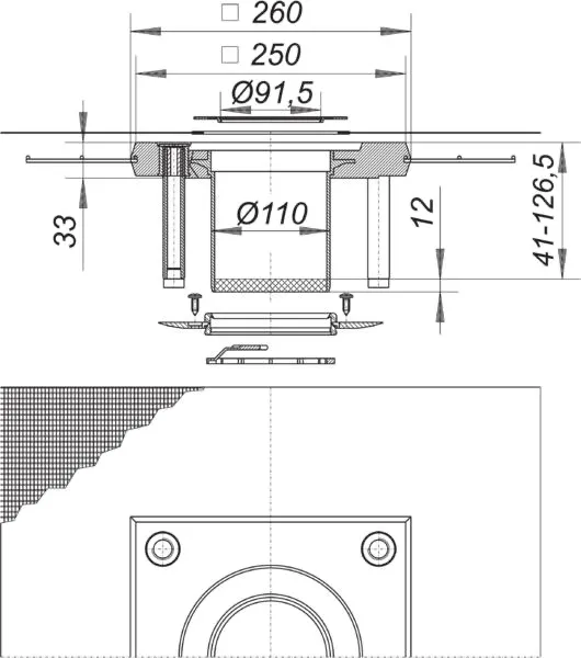 Aufstockelement CeraDrain S 10 Aufstockelement CeraDrain S 10