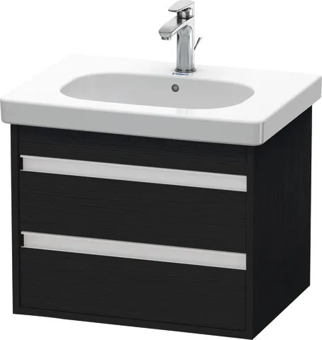 Duravit Waschtischunterschrank wandhängend „Ketho“ 60 × 48 × 45,5 cm Eiche Schwarz Duravit Waschtischunterschrank wandhängend „Ketho“ 60 × 48 × 45,5 cm Eiche Schwarz