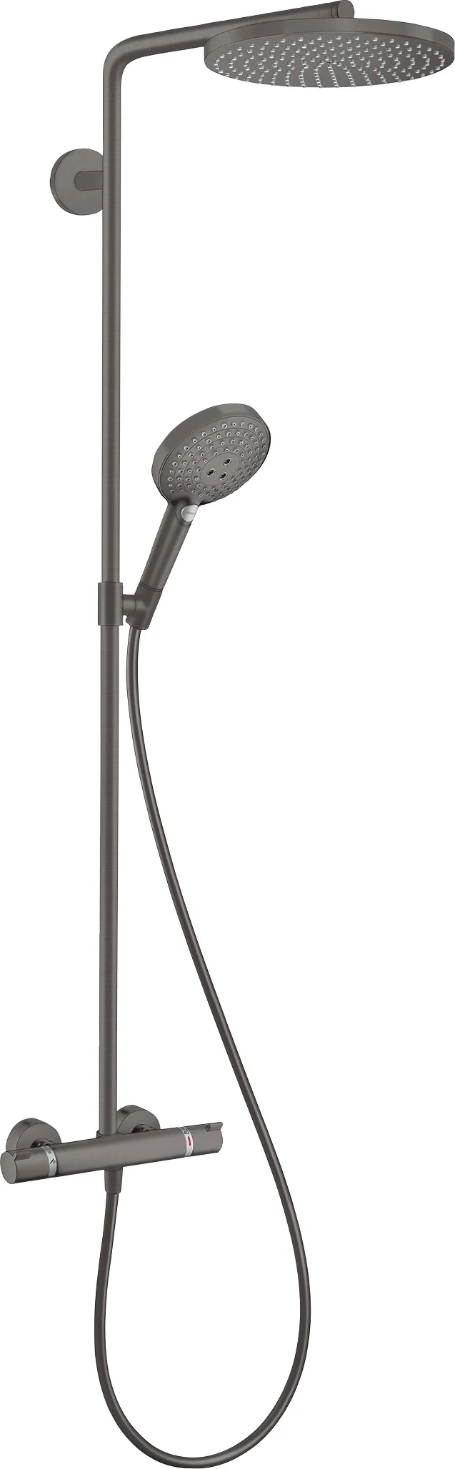 Hansgrohe Raindance S Showerpipe 240, 1jet PowderRain EcoSmart BBC, Brushed Black Chrome, Aufputzinstallation, DN15, 1,5-10 bar, 2 Verbraucher Hansgrohe Raindance S Showerpipe 240, 1jet PowderRain EcoSmart BBC, Brushed Black Chrome, Aufputzinstallation, DN15, 1,5-10 bar, 2 Verbraucher