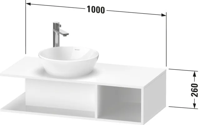Duravit Waschtischunterschrank wandhängend „D-Neo“ 100 × 26 × 48 cm Basalt Matt Duravit Waschtischunterschrank wandhängend „D-Neo“ 100 × 26 × 48 cm Basalt Matt