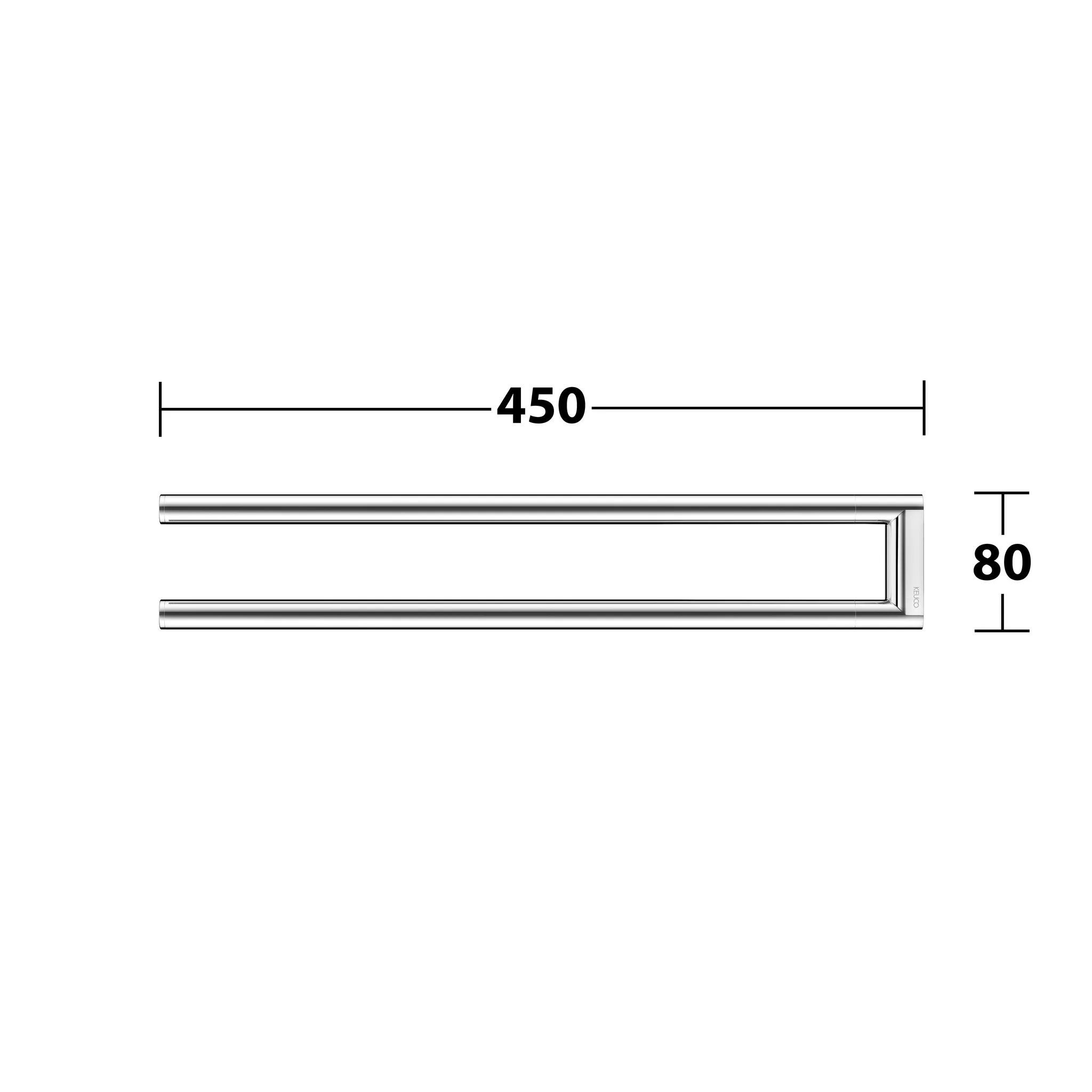 REVA 12818010000 Handtuchhalter 450 mm verchromt REVA 12818010000 Handtuchhalter 450 mm verchromt
