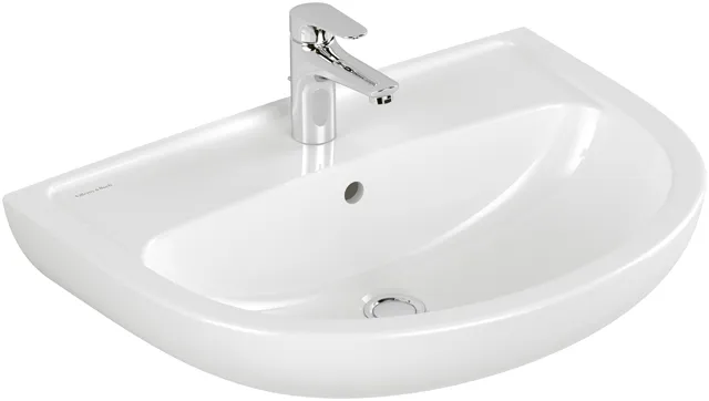 Villeroy & Boch Waschbecken „Newo“ 650 × 484 × 180 mm, Hahnlochposition mittig in Weiß Alpin Villeroy & Boch Waschbecken „Newo“ 650 × 484 × 180 mm, Hahnlochposition mittig in Weiß Alpin