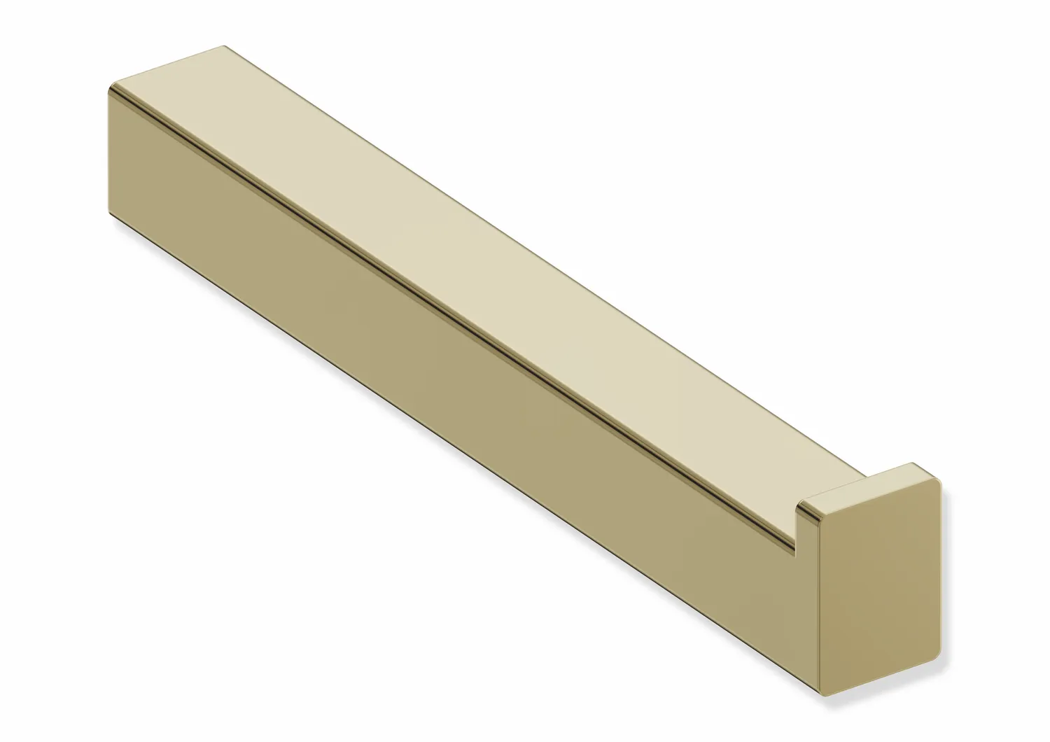 Reservepapierhalter, Edelstahl, PVD, Breite 15 mm, Höhe 20 mm, Tiefe 122 mm, in Farbe CK (Messing glänzend) Reservepapierhalter, Edelstahl, PVD, Breite 15 mm, Höhe 20 mm, Tiefe 122 mm, in Farbe CK (Messing glänzend)