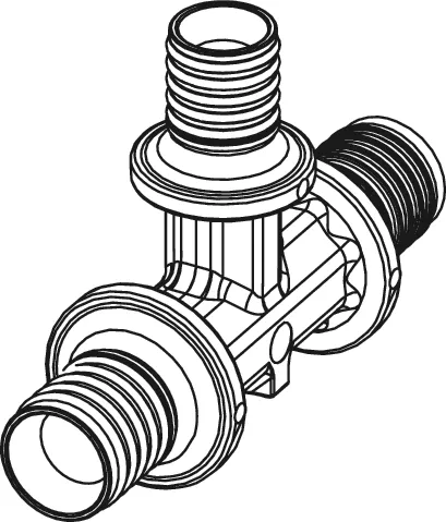 TECEflex T-Stück reduziert Dimension 20 × 16 × 20, PPSU