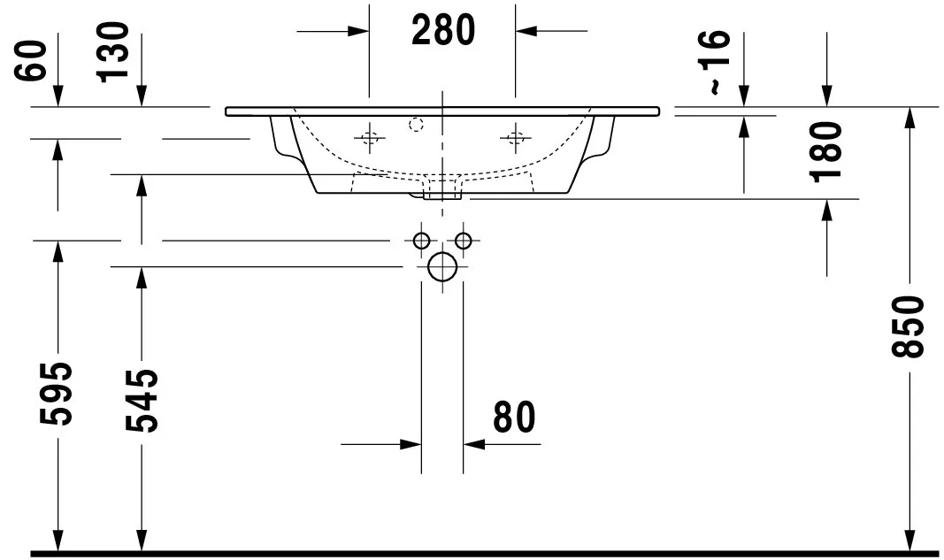 Wandwaschtisch Compact „ME by Starck“, mit Überlauf in Weiß Hochglanz Wandwaschtisch Compact „ME by Starck“, mit Überlauf in Weiß Hochglanz