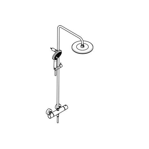 FRESHLINE Thermostat Dual Shower System chrom