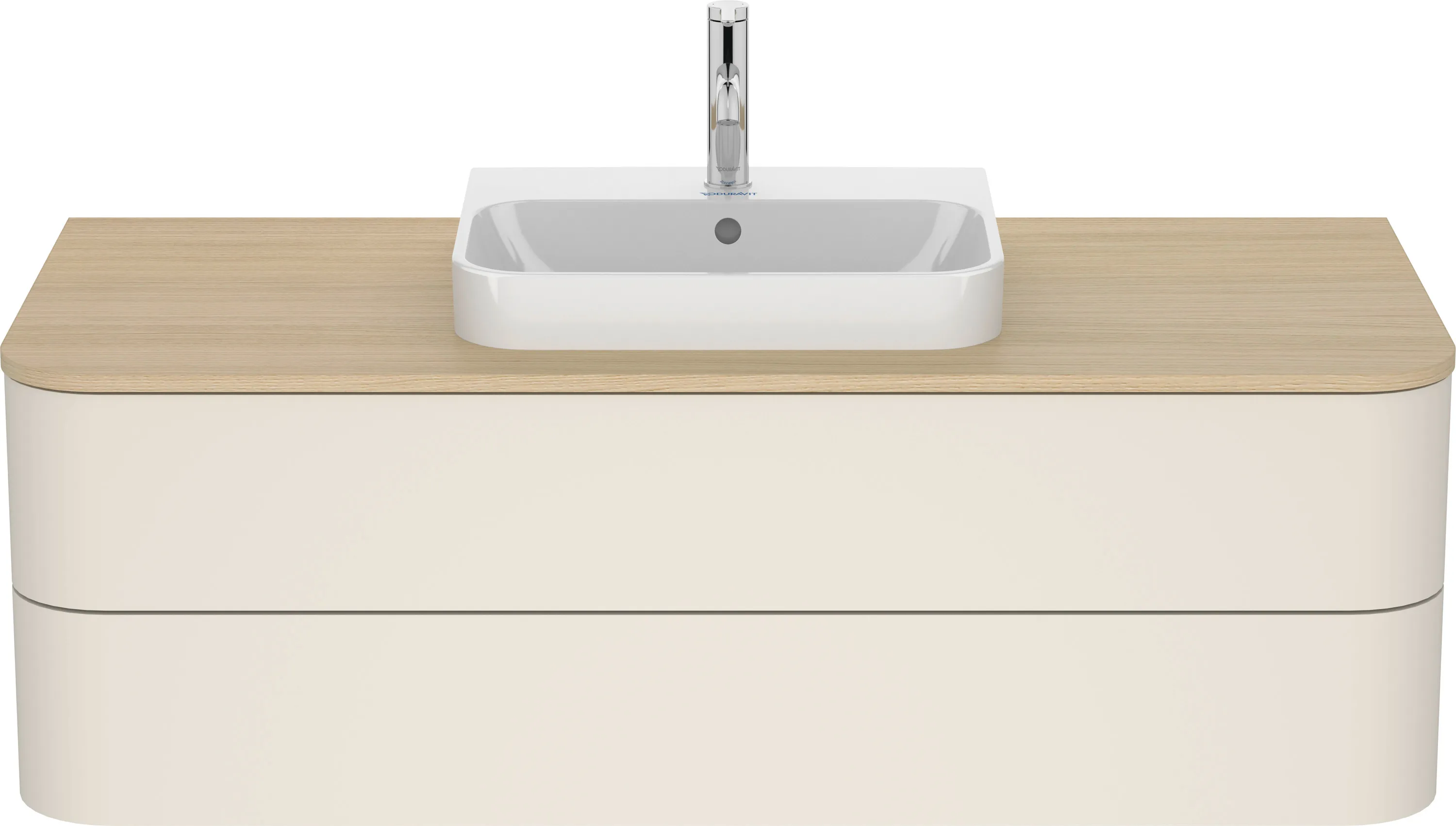 Duravit Waschtischunterschrank wandhängend „Happy D.2 Plus“ 130 × 40,8 × 55 cm Nordic Weiß Seidenmatt Duravit Waschtischunterschrank wandhängend „Happy D.2 Plus“ 130 × 40,8 × 55 cm Nordic Weiß Seidenmatt
