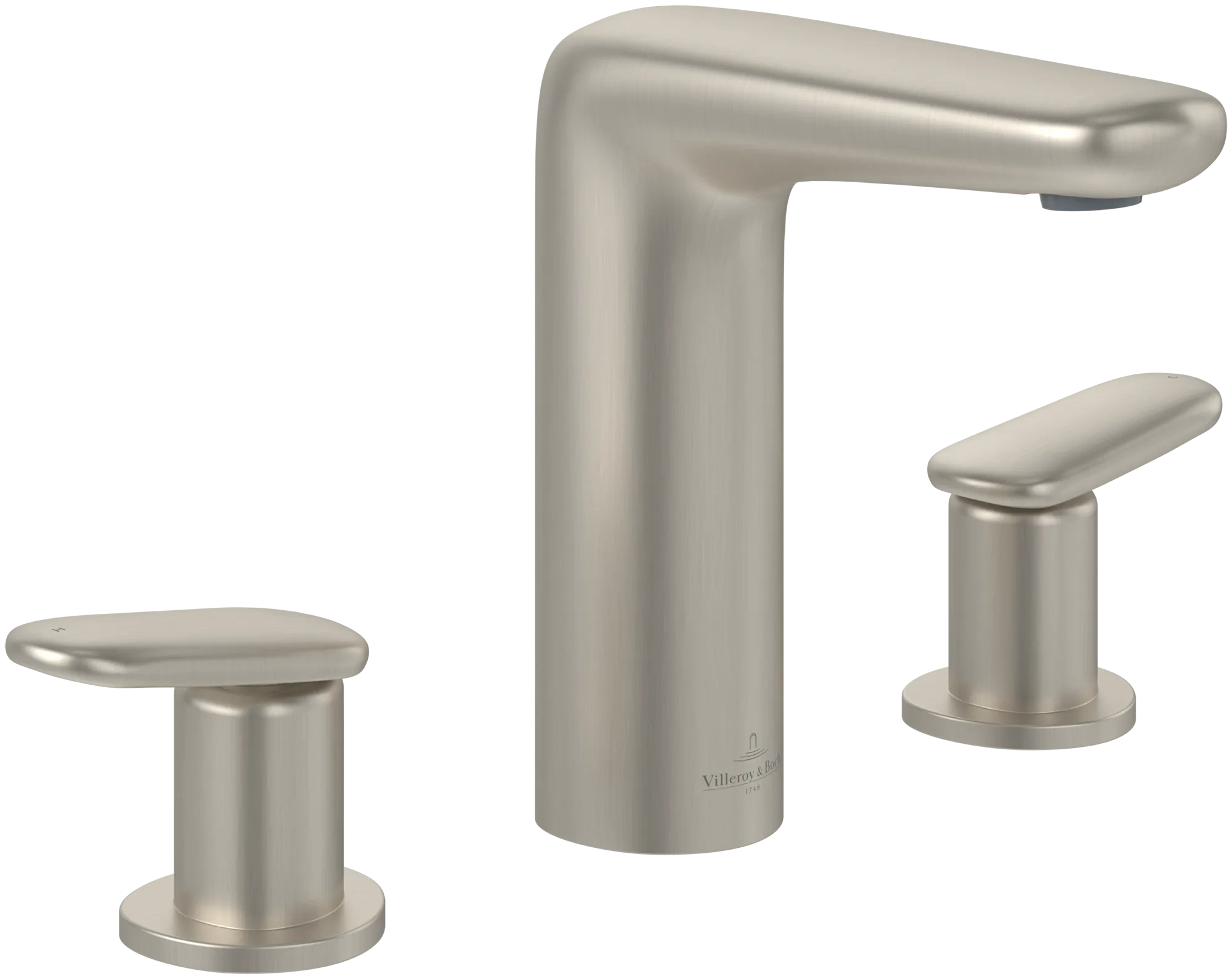 Zweihand-Waschtischarmatur „Antao“ 16,4 cm Ausladung 115 mm in Brushed Nickel Matt Zweihand-Waschtischarmatur „Antao“ 16,4 cm Ausladung 115 mm in Brushed Nickel Matt