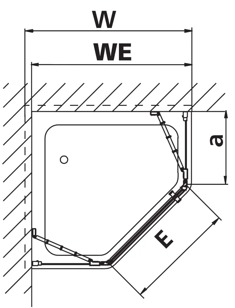Kermi Duschdesign IBIZA 2000 Fünfeck-Duschkabine (Schwingtür mit Festfeldern) weiß, 1000x2000 mm Kermi Duschdesign IBIZA 2000 Fünfeck-Duschkabine (Schwingtür mit Festfeldern) weiß, 1000x2000 mm